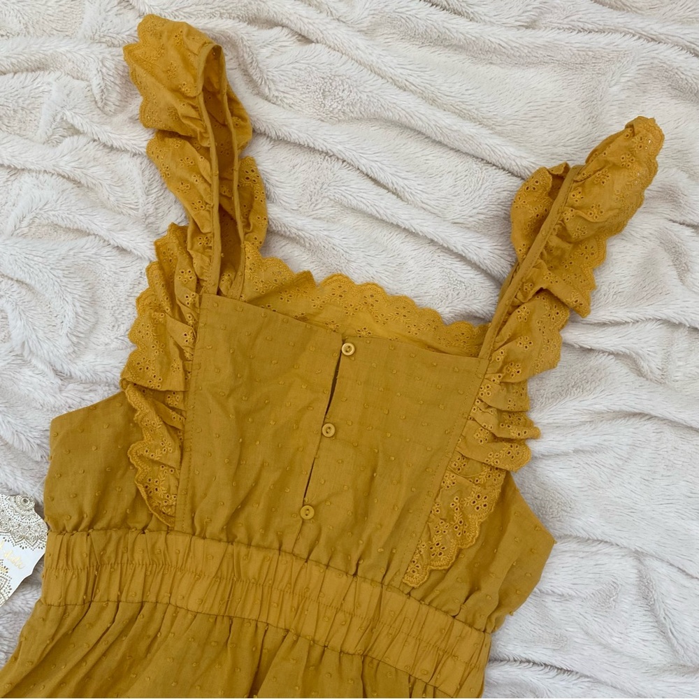 Mustard Ruffle Dress - Picture 4 of 7